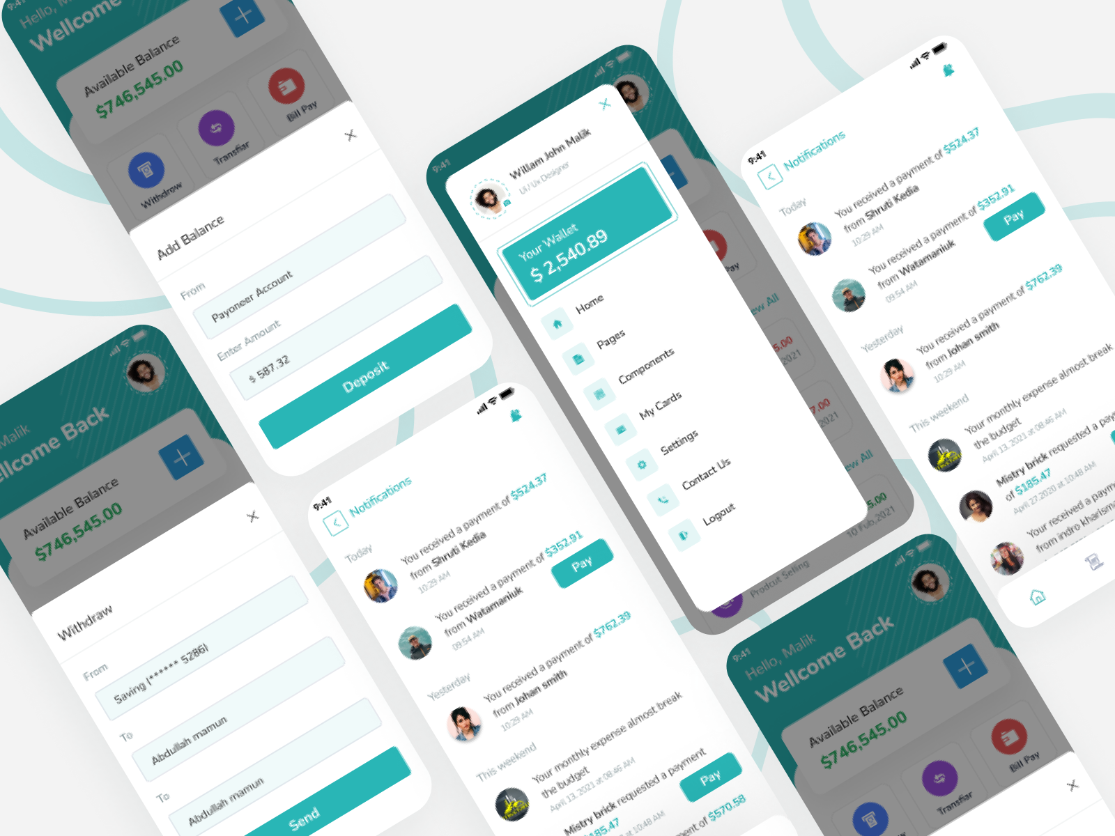 Bank mobile app by Design-Craft on Dribbble
