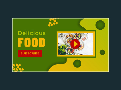 Delicious Food Youtube Thumbnail Template banner ad cannel art delicious food food business promotion restaurant thumbnail web banner youtube youtube thumbnail