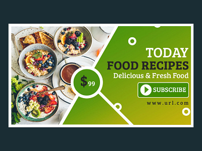 Food Recipes Youtube Thumbnail banner clickbait video thumbnail design facebook facebook post graphic design instagram social social media web banner youtube thumbnail