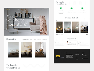 FurniGold - Website Furniture design furniture typography ui ux web website