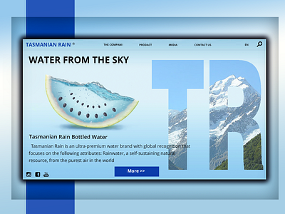 Water from the sky branding design designer figmadesign graphic illustration uidesign uidesigner uxdesign uxui web design web designer webdesign website