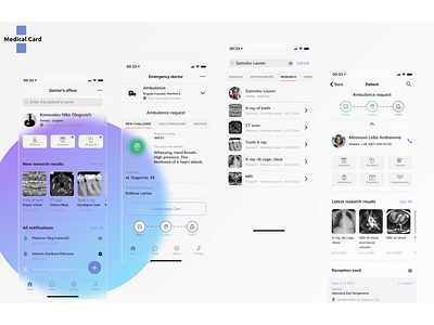 Medical card Mobile APP Design