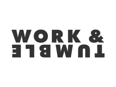 Work and Tumble logo wip futura extra bold logo type wip