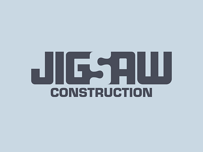 Jigsaw Construction Logo illustrator logo logotype typography vector wip
