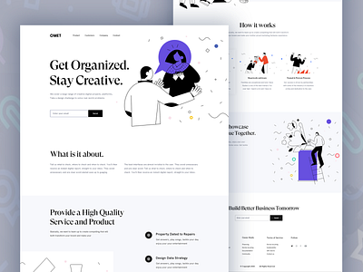 Omet II Landing Page design