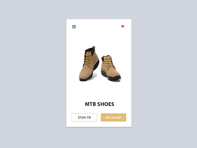 MTB Shoes Mobile App app clean design flat landing material one page ui ux web