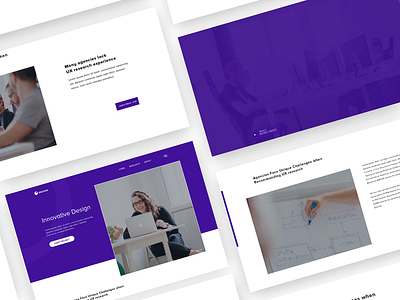 Innovative Design PSD+HTML5 Landing Page theme business corporate design html5 template landing page launch marketing multipurpose one page psd purple simple small business start ups theme forest theme park uipractice user analysis ux challenge wordpress design