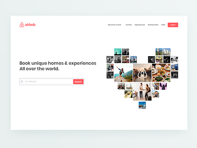 Airbnb redesign Idea Exploration2 agency airbnb.com app business clean color creative design digital exploration illustration landing minimal page profile redesign trend ux web website