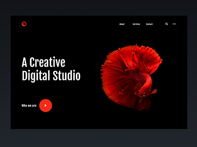 UI design Exploration black branding clean creative design illustration layout logo logotype minimal page portfolio profile red simple studio template typography webdesign website