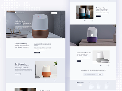 Google Home Landing Page Concept