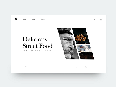 Delicious Street Food - love of food people app clean design discover flat food game illustration landing logo management minimal red resources saas street travel typography ui ux