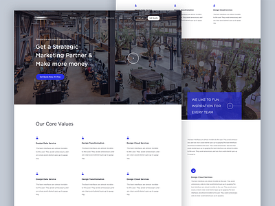 Marketing Agency Landing Page agency blue brand identity design custom daily challange dark blue illustration landing landing page marketing agency marketing campaign optimization redesign saas landing page saas service search engine trend 2018 typography art ui design uipractice
