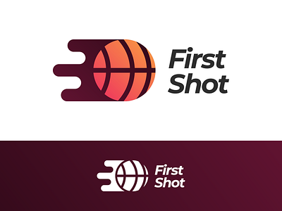 First Shot Logo Design ball basketball brand branding club company debut design first shot graphic graphics icon identity illustration logo move speed sport sports vector
