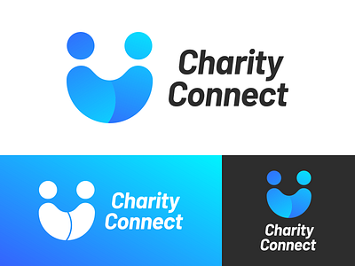 Charity Connect Logo Design brand branding charity charity connect collaboration connect connection design friends graphic graphics icon identity illustration logo relationship smile smiley social vector