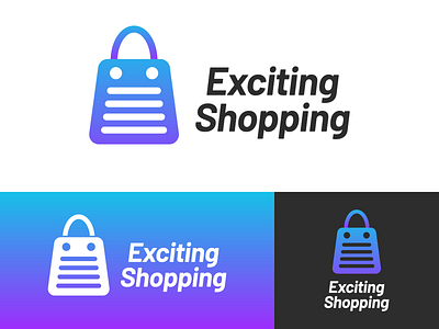 Exciting Shopping Logo Design bag brand branding design ecommerce graphic graphics icon identity illustration logo shop shopping shopping bag vector