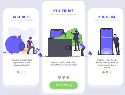 Khutruke App - Onboarding Screens app design ui design uxdesign