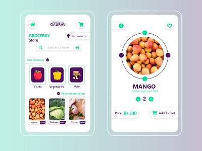 Grocery Store App adobexd app design application grocery app grocery store ui design xd design