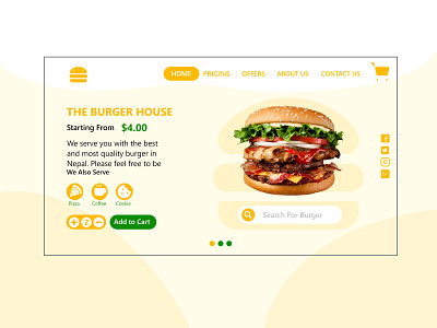 The Burger House landing page landing page design landing page ui landingpage pizza site ui design website website concept website design website landing page website ui website ui design