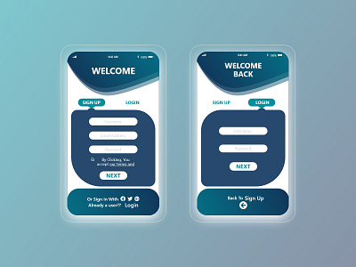 Login And Sign Up Form adobe xd adobexd app design login login design login form login page design login screen login ui sign up sign up form sign up page ui deisgn