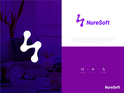 NureSoft Logo best logo design app brand identity colorfull logo illustration khtunvir logo app logo brand logo design logo maker app nuresoft logo personal branding