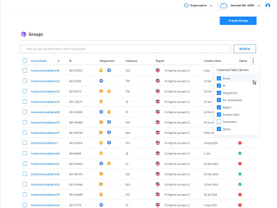 Table Design dashbaord data management data table data visualisation desktop list table ui