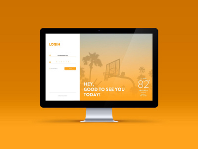 Login desktop login ui web design welcome screen