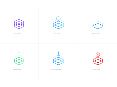 Instance Group Icon Set design icons design icons set illustration ui vector