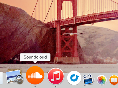 SoundCloud Mac App Icon app download fluid fluid app freebie icon mac soundcloud yosemite