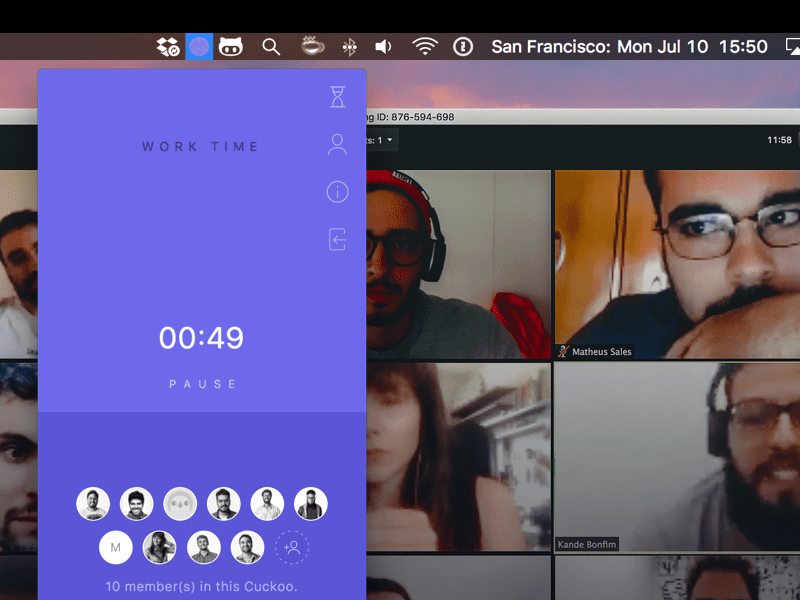 Cuckoo for Mac A productivity timer for remote teams by Renato