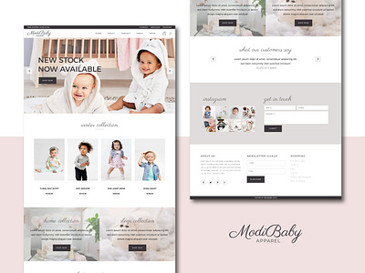 ModiBaby Website Design design ecommerce ui design uiux ux design web design