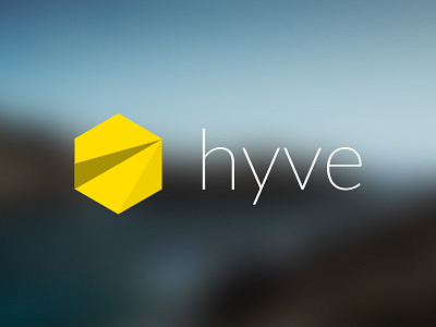 Hyve design hexagon logo shades white yellow