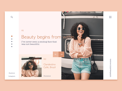 Beautiful Women Landing Page by Ross McIvor on Dribbble