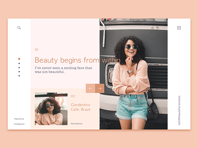 Beautiful Women Landing Page beauty design desktop fashion interface landing page product ui ux women
