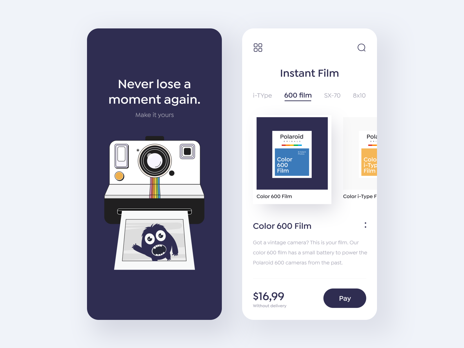 Polaroid - App By Mira For Sunday Crew On Dribbble