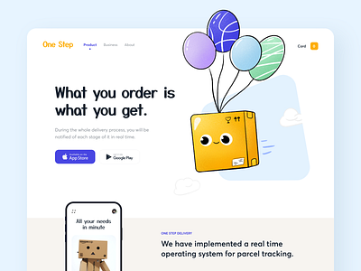 Balloon Delivery - Landing page