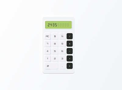 Calculator Neomorphism calculator