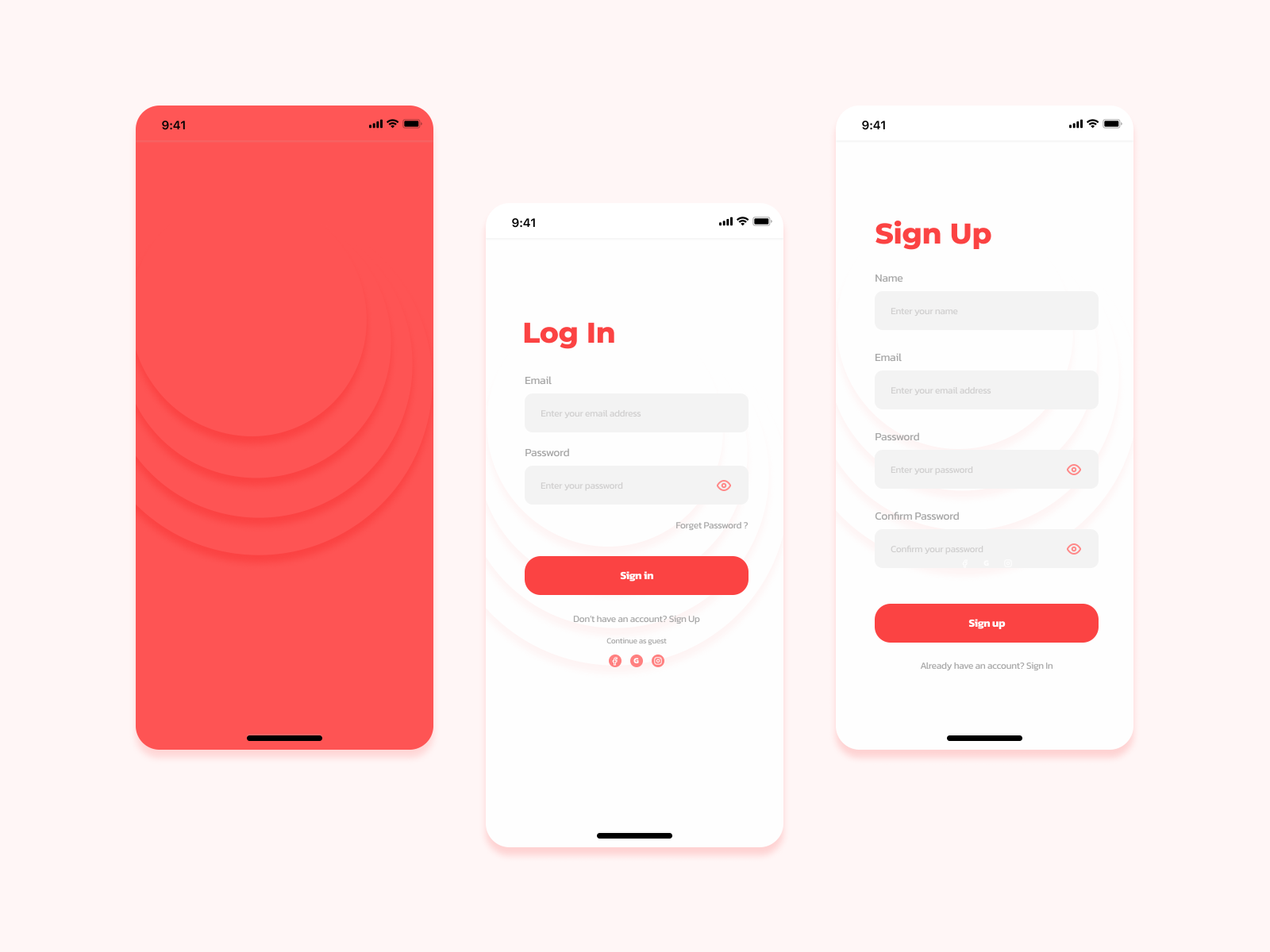 Signup Login App UI design by Satrionugros on Dribbble