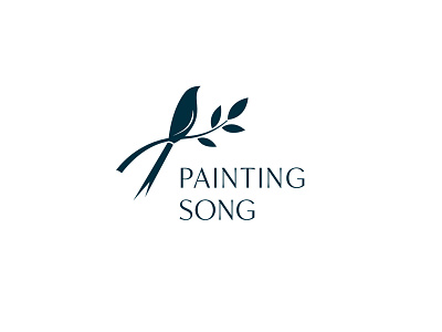 Painting Song accessories bird branch brush for sale leaf logo paint painter painting song