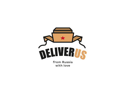 DELIVERUS box cap deliver delivery earflaps hat logistics logotype pack package packaging russia russian star