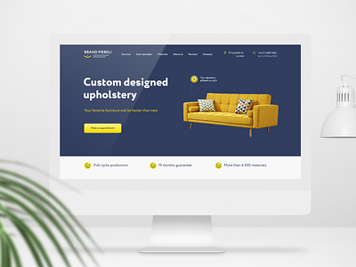 Website for upholstery company adobe photoshop design figma furniture furniture design furniture store furniture website photoshop upholstery web web design webdesign website website design