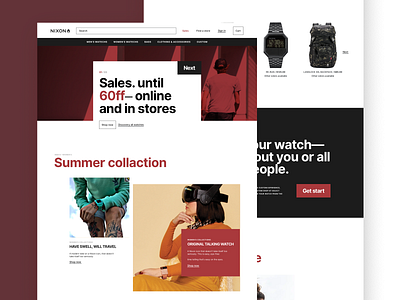 Nixon - Home design nixon redesign uiux