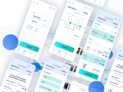 Flight Booking app adobexd app blue booking clear flight icons minimal screens ui ui design user journey ux