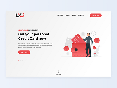 Landing Page for a Banking Company design figma ui ux