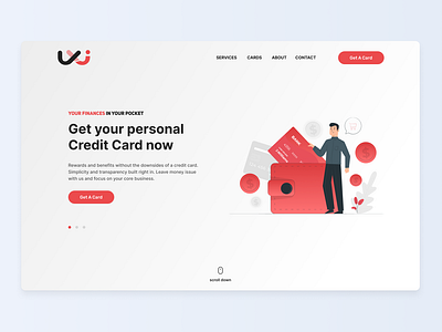 Landing Page for a Banking Company