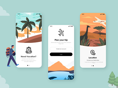 Onboarding Design for Travel-Mobile App UI/UX Design