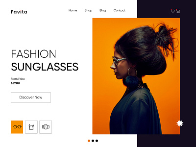 Fashion Shop Banner-UX/UI Design adobe xd agency banner clean colors concept creative design 2020 dubai designer fashion fashion shop hira illustration minimal mobile app mobile ui online shopping shirts sunglasses watches