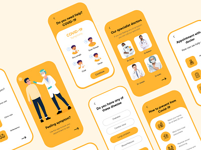 Medical Mobile App of Covid-19_UX/UI Design