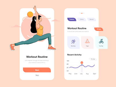 Fitness Mobile Application-UX/UI Design app interface minimal mobile mobile app mobile apps mobile ui mobileapp mobileappdesign ui ui design ux ux ui design uxui