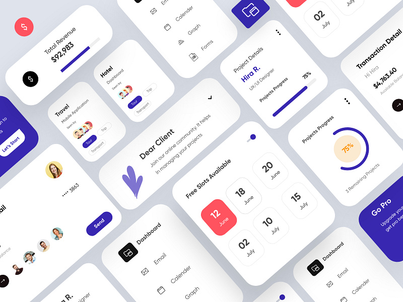 UI Elements/Components-UX/UI Design by Hira Riaz🔥 for Upnow Studio on ...