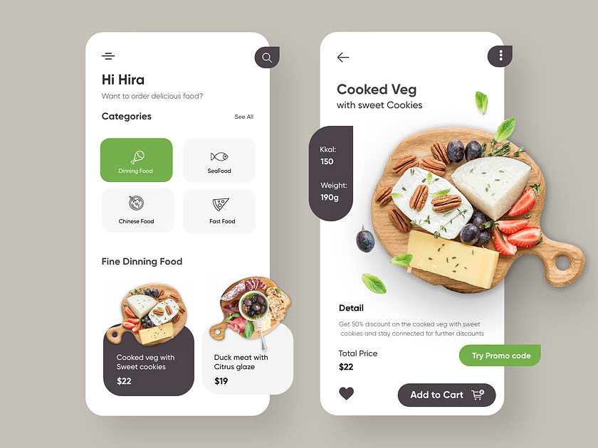 Restaurant Mobile Application-UX/UI Design by Hira Riaz🔥 for Upnow ...